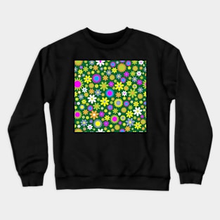 Green Flower Power Crewneck Sweatshirt